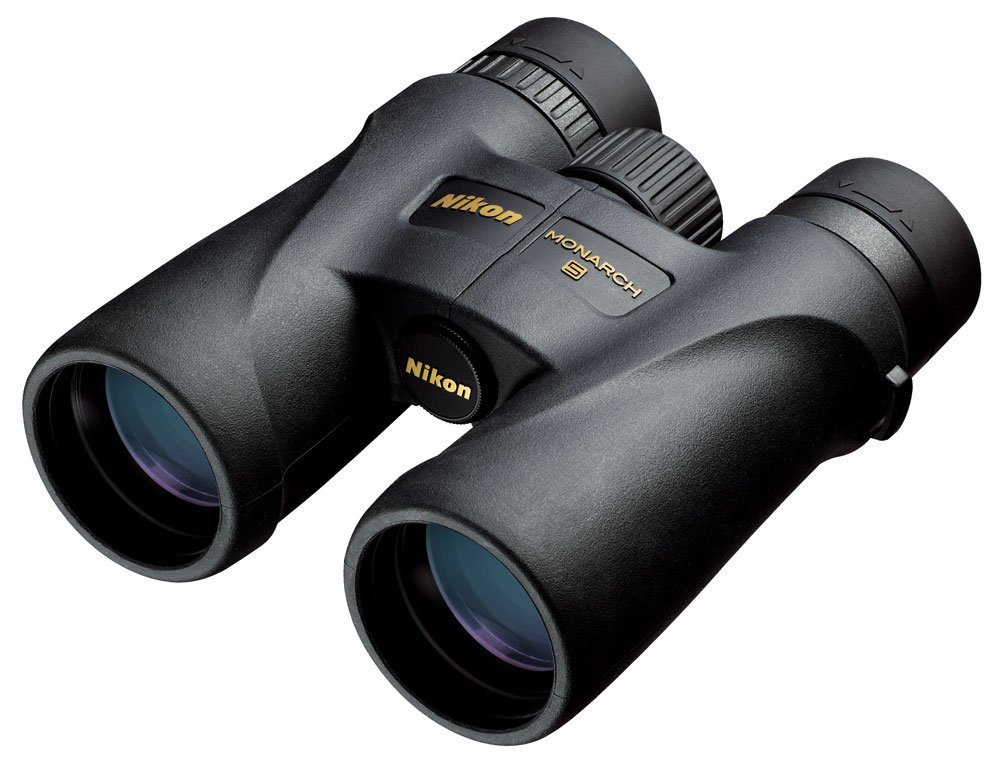 Safari binoculars review — front view of the nikon monarch 5.