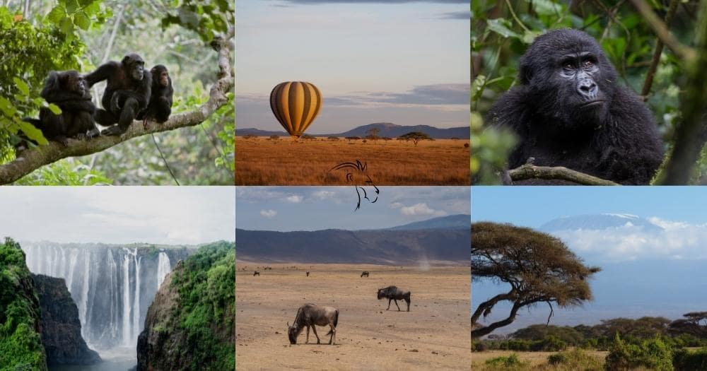 Awesome Bucket List Ideas — Photo Montage of Several Breathtaking Landmarks in Africa.