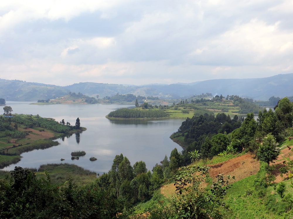 G Adventures Review — View of Lake Bunyonyi to the West of the Town Kabale, Uganda.