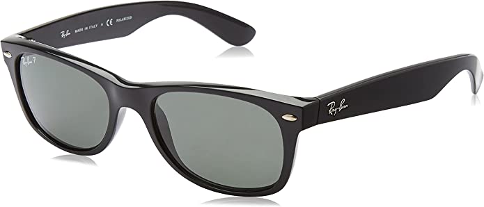 Polarized sunglasses review — front view of the ray ban new wayfarer sunglasses.