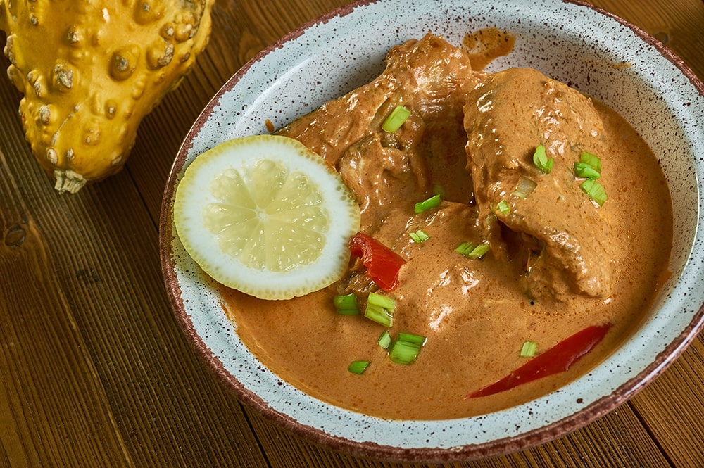 Traditional foods of tanzania — tanzanian chicken stew mchuzi wa samaki.